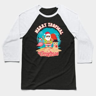 Merry Tropical Christmas - Hawaii Beach Tropical Xmas Baseball T-Shirt